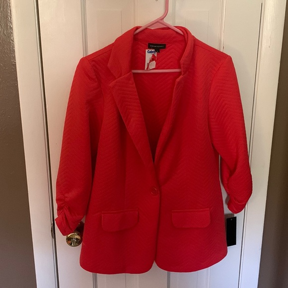 Blazer jacket. NWT. Size M. Courtenay. Salmon in color. Quilted. - Picture 1 of 5